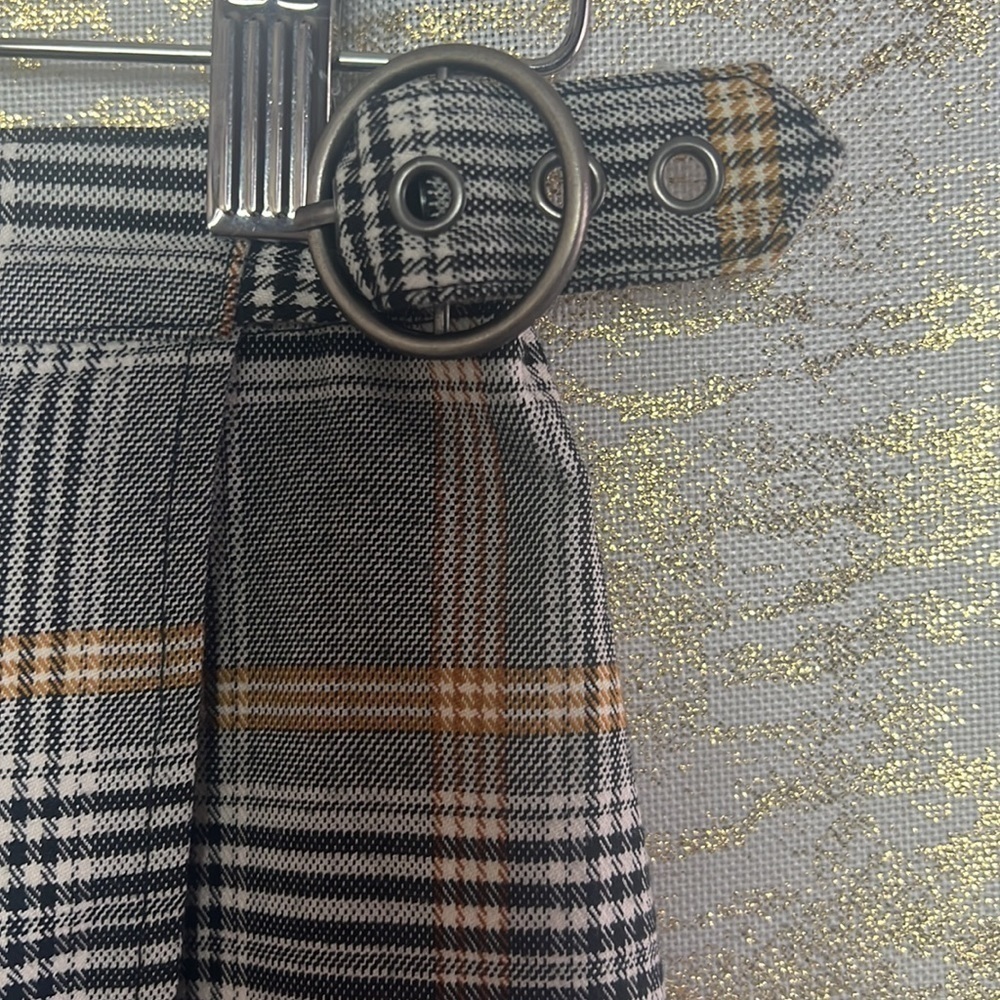 Harlow Lena Check Wrap Front Overlay Min Skirt Size S - Picture 8 of 16